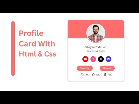 How to Make Responsive Profile Card in HTML & CSS