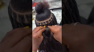 Watch Me Create Beautiful Knotless WaistLength Braids Step-by-Step! 🌈 #KnotlessBraids #neatbraids