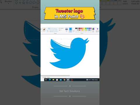 Drawing old tweeter logo in ms paint 😲😲 #art #tweeter #drawing #logodesign
