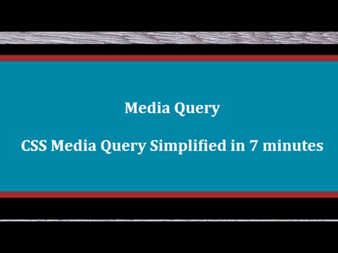 Media Query Tutorial |CSS Media Query Simplified in 7 Minutes