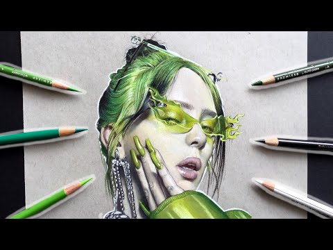 How I drew Billie Eilish with pencils ✏️