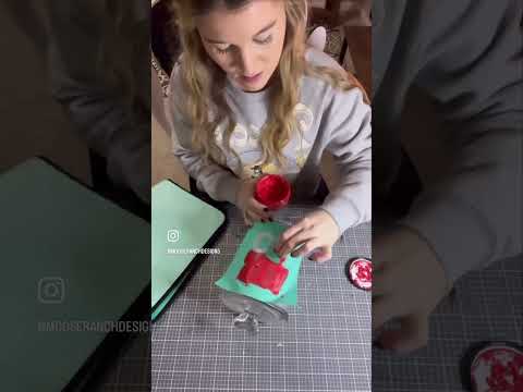 Valentine Candy Jar DIY. link is in Bio #diy #diydecor #diycraft #valentinedecor #decor #valentines