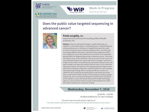 Work in Progress Seminar Nov 7, 2018 — Paula Lorgelly