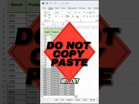 Excel Tips! Combine multiple Worksheet into One in just Few Seconds #excel #exceltips #shortvideo