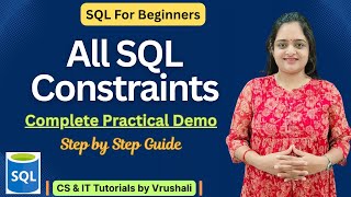 Learn all SQL Constraints Practically with Examples #sqlforbeginners