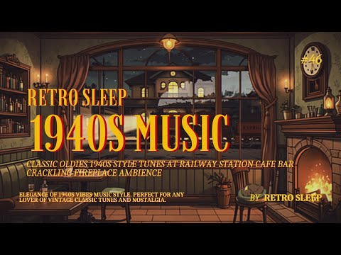 Classic Oldies 1940s Style Tunes Playing in Another Room on Railway Station Cafe Bar | Vintage | #46