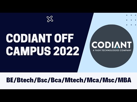 Codiant Software Technologies Off Campus Drive | 2022 Batch | 0-2 years