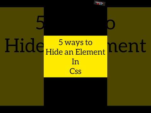 5 Ways to Hide an Element in Css 🚀🔥 #html #css #html5 #css3 #codenaniket #csstricks
