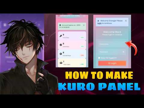 HOW TO MAKE KURO PANEL AND HOST FULL SETUP | HOW TO ADD LOGIN PAGE | MAKE KEY SYSTEM EASY