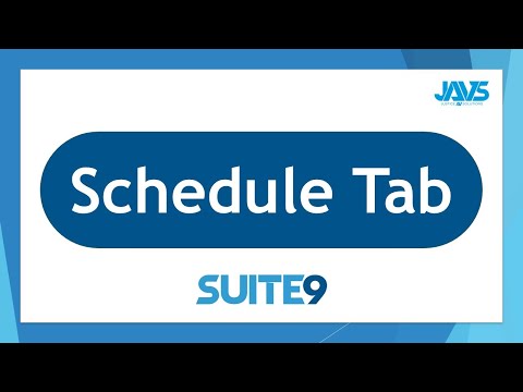 Exploring the Schedule Tab in JAVS Suite 9 | Overview and Features