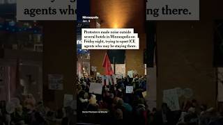 Nighttime Protest Opposes ICE in Minneapolis