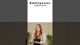 Ambiguous — What Does It Really Mean? #english #wordoftheday #englishgrammar #viralshorts