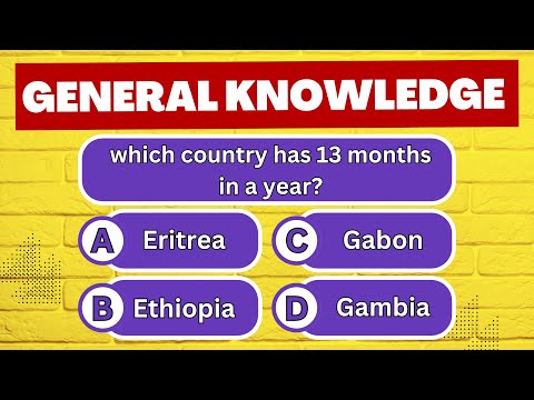 GENERAL KNOWLEDGE QUESTIONS | HOW GOOD IS YOUR GENERAL KNOWLEDGE ? | INTERESTING MCQS IN ENGLISH