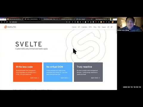Intro to Svelte and Svelte Ecosystem - JavaScript and Friends Online Meetup - February 2020