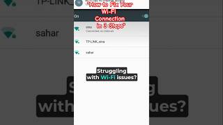  "How to Fix Your Wi-Fi Connection in 3 Steps."#WiFiFix#InternetHacks#TechTips#EasyTechFix#WiFiHelp