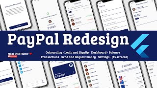 Flutter App UI - PayPal Redesign - Speed Code