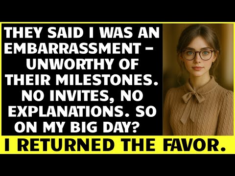 My Family Looked Down On Me And Banned Me From Important Events — So I Left Them Off The Guest List.