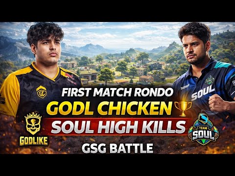 Rondo Map Full Match 🔥 GodLike Chicken Dinner 🏆 | Soul High Kill Gameplay | BGMI @gsgesport13 