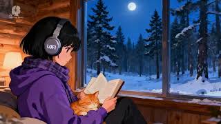 Moonlit Cabin Lofi ❄️ Cozy Study Beats for Quiet Winter Nights