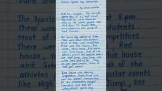 Report Writing |Sports day report | #reportwriting #reportonsportsday