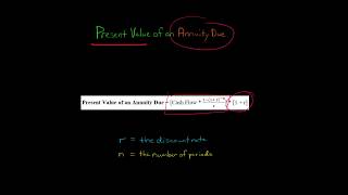 Present Value of an Annuity Due