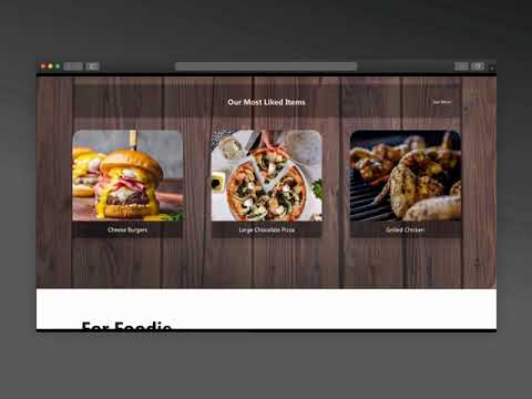 Online Food Order Webpage UI design