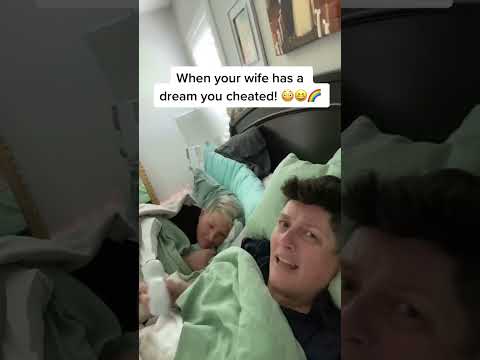 Wife's Dream of Cheating: Hilarious Wake-Up Call#CoupleHumor #DreamReactions