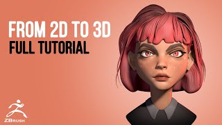 Sculpting stylized female bust Tutorial - Zbrush