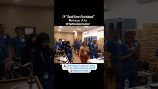 Smart Study Techniques Workshop by Dr.Radha Balachandar #chennai #education