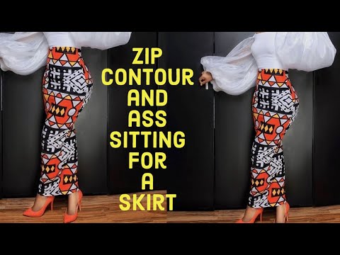 How to draft a pencil skirt with invisible dart,zip contour and ass sitting /Beginners friendly