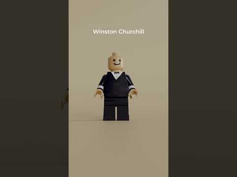 Day 2 of learning blender: more historical characters made in LEGO: Napoleon and Winston Churchill