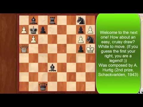 The best chess puzzles #8 A brilliant study by Hurtig
