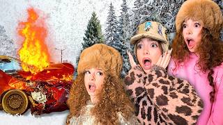 Kalogeras Sisters SURVIVE A SNOW STORM (we crashed our car)