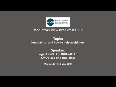 Mediators' New Breakfast Club - 3rd May 2023