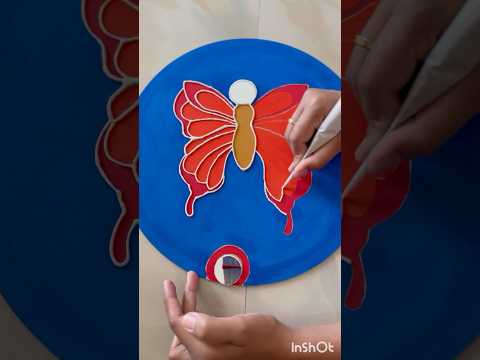 Beautiful wall decor😍🦋 #handmade #art #viral #painting #trending #diy