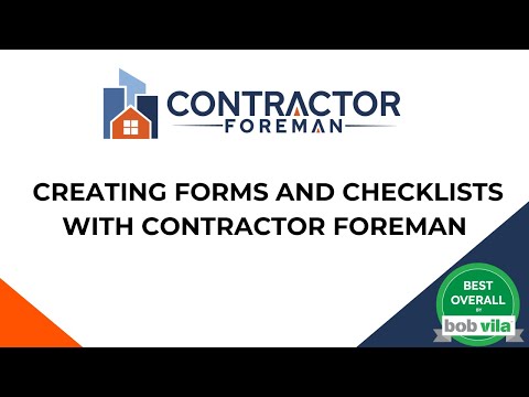Creating Forms and Checklists with Contractor Foreman