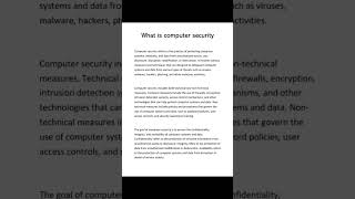 what is computer security.#security #computer