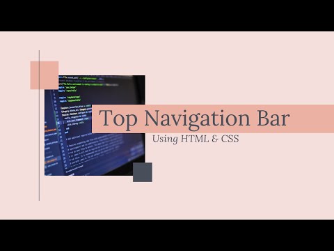 Top Navigation Bar Using HTML & CSS