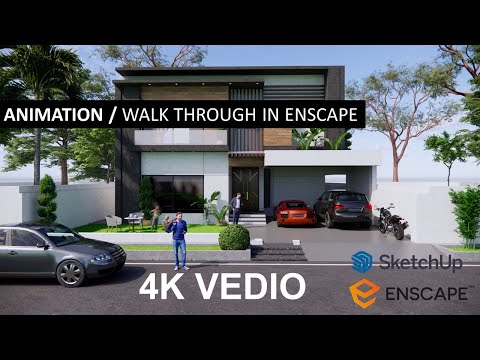 Animation in Enscape | Exterior & Interior walk through animation | Modern villa design