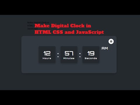 Make Digital Clock in HTML CSS and JavaScript free source code | Zero Cyber