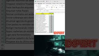 EXCEL - CHECKBOX para conclusão de tarefas #excel #dicas #paravoce #tutorial #checkbox #tarefa