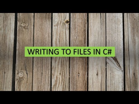 How to Write and Read to a File in C# Visual Studio