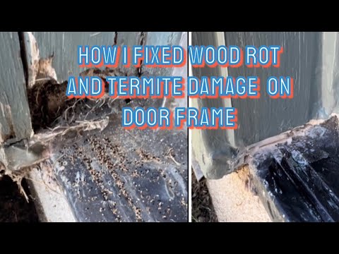 DIY Repair Wood Rot & Termite Damage on Door Frame - a DIY 1st Timer Attempt