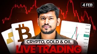 Live Trading : Crypto and Gold  | 04 FEB  - IITian Trader #cryptotrading