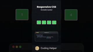 responsive css (no media query) 👌✅️💯 #css #whatisgrid #codinghelper