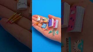 Back to School – Mini Style! 🎒🖊️ Tiny DIY Supplies You'll LOVE! #mini #diy #craft #shorts