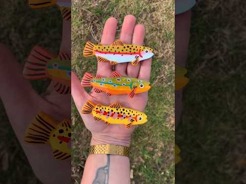 Trout magnets I made :-) will be in my shop May 10th 🐠🐟