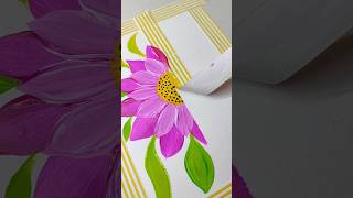 Quick and Simple Flower Painting | Anyone Can Do This! #art #shorts #painting #viralvideo
