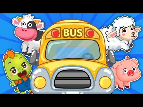 Animal Bus Song 🚌 | Wheels on the Bus | DinoLala Nursery Rhymes