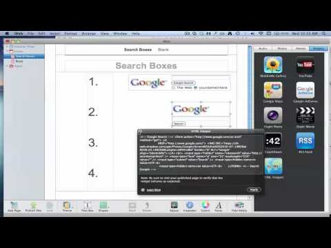 How To: Add A Google Search Bar To iWeb!
